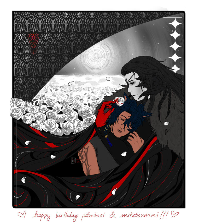 lucky and azamald / for @pillowboat + @mikotounami